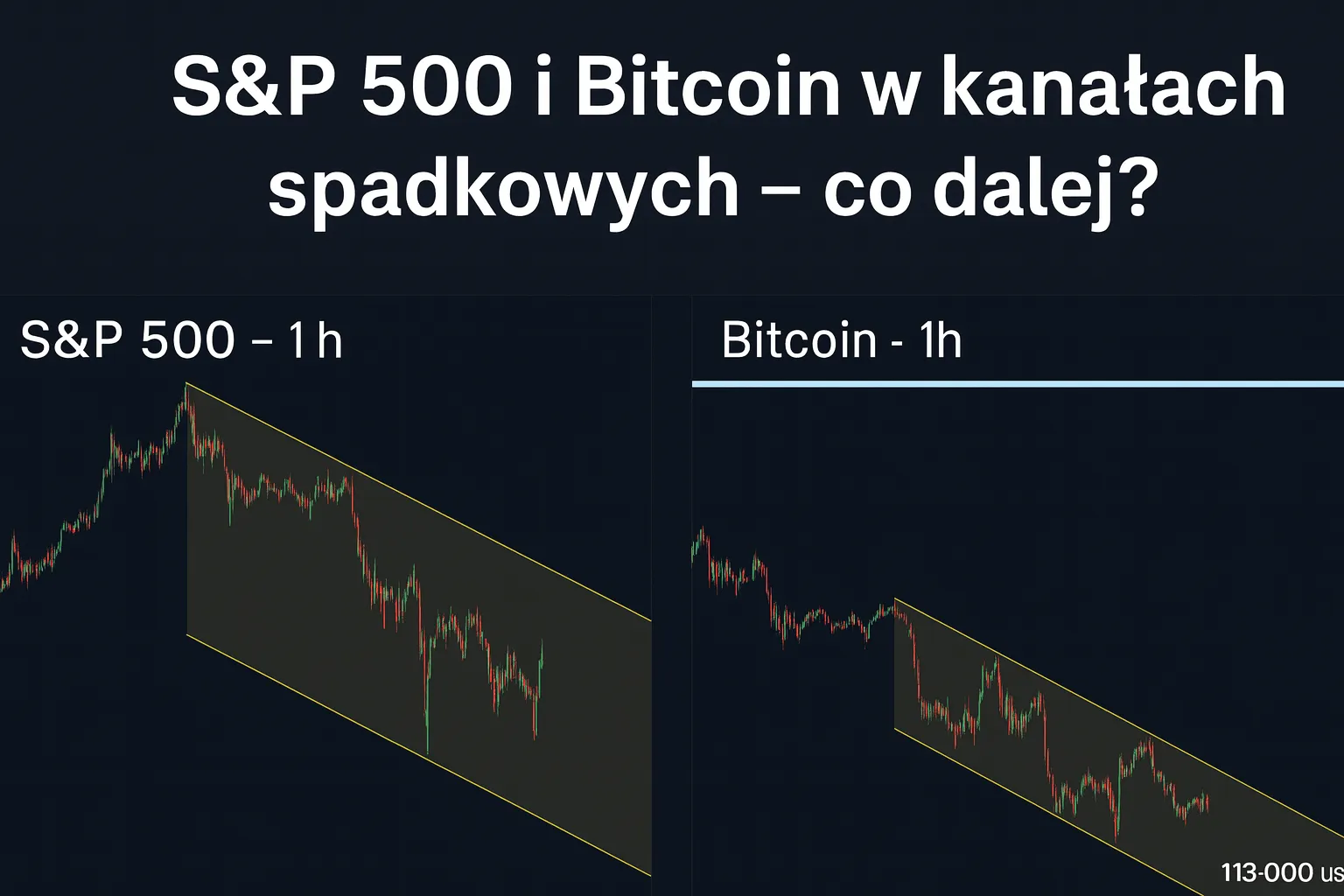S&P 500 i Bitcoin w kanałach spadkowych – co dalej