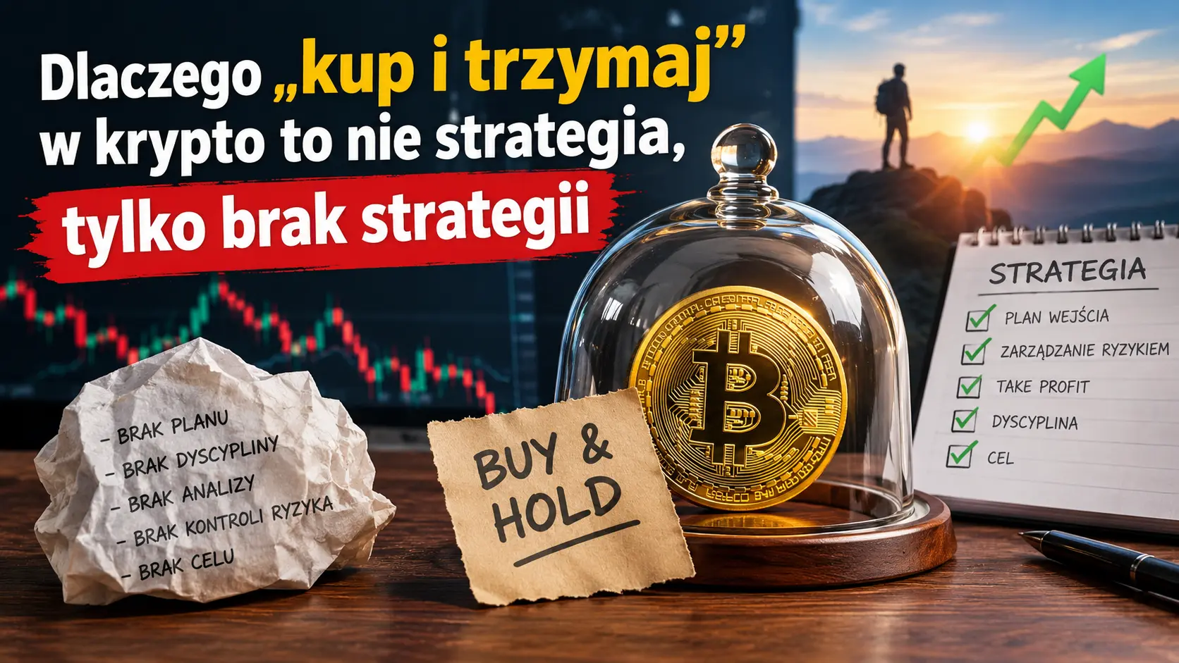 Dlaczego kup i trzymaj w krypto to nie strategia, tylko brak strategii