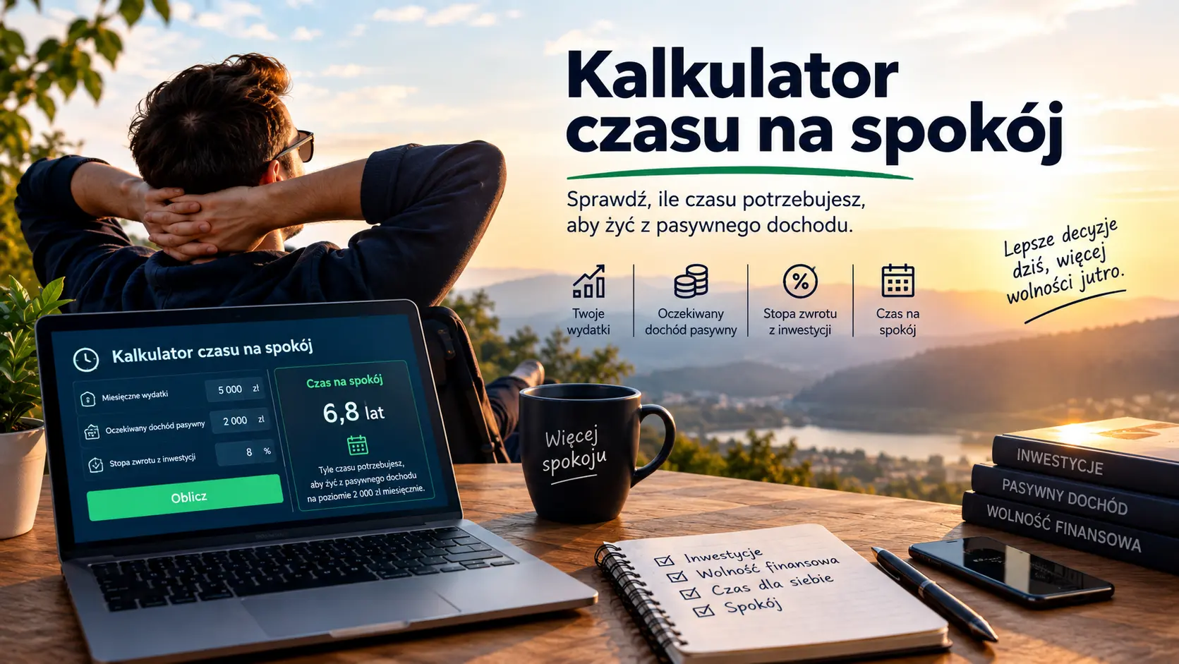 Kalkulator czasu na spokój
